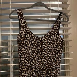 ✨Duo Black Jumpsuit with cream flowers